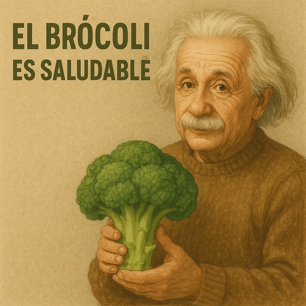 Un famoso físico dice: «El brócoli es saludable», así que debe ser bueno consumirlo.